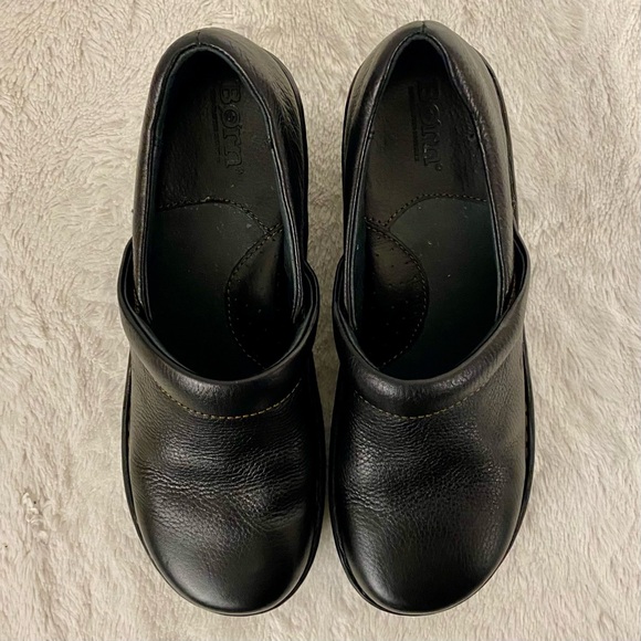 Born Black Pebbled Leather Clogs Women’s Size 7.5 - Picture 6 of 11